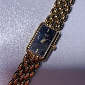 Citizen Gold Women's Watch with Black Dial.  5421-s36505.